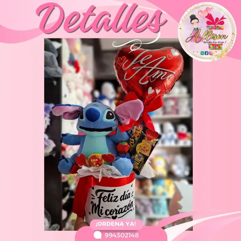 Ramos de peluche con rosas y chocolates, bases personalizadas y regalos sorpresa en Nuevo Chimbote