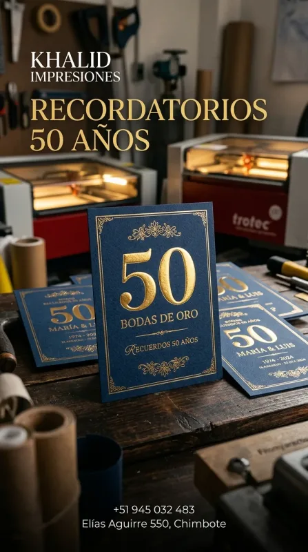 Khalid Impresiones: impresiones gráficas, letreros, corte láser, sublimados y recordatorios para fiestas en Chimbote (WhatsApp 945 032 483)