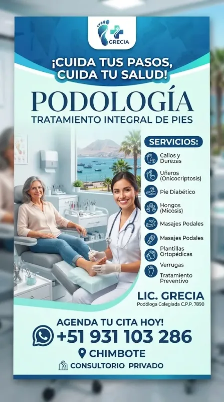 Licenciada Grecia — Podología y Enfermería a Domicilio