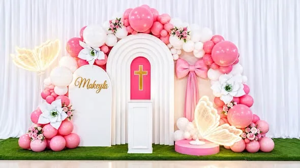 Decoraciones temáticas de fiesta en Chimbote y Nuevo Chimbote: Minnie Mouse, bautizo, safari, Toy Story y Stitch con globos, paneles y letreros