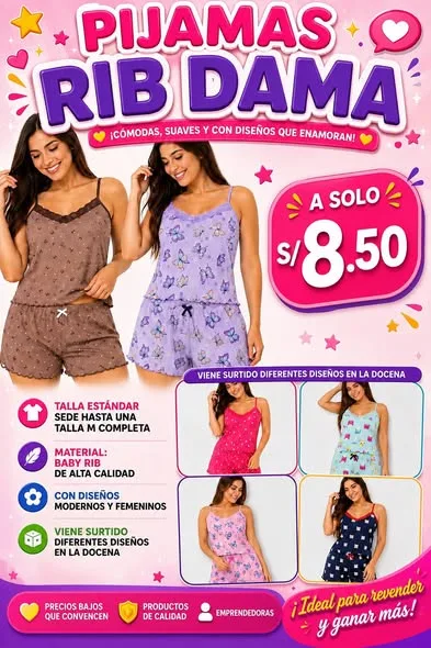 Tienda de ropa y bazar en Nuevo Chimbote: polos, pijamas, brasieres, vestidos, ropa de nina, manta calaminada y articulos de hogar a precios bajos