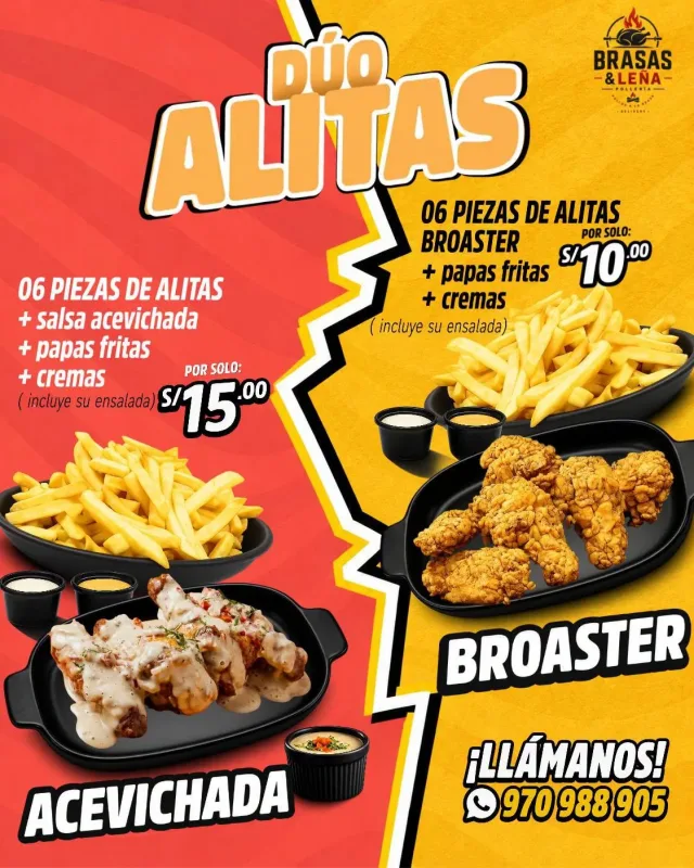 Pollo a la brasa, lomos, chaufas, parrillas, alitas y salchipapas en Huarmey