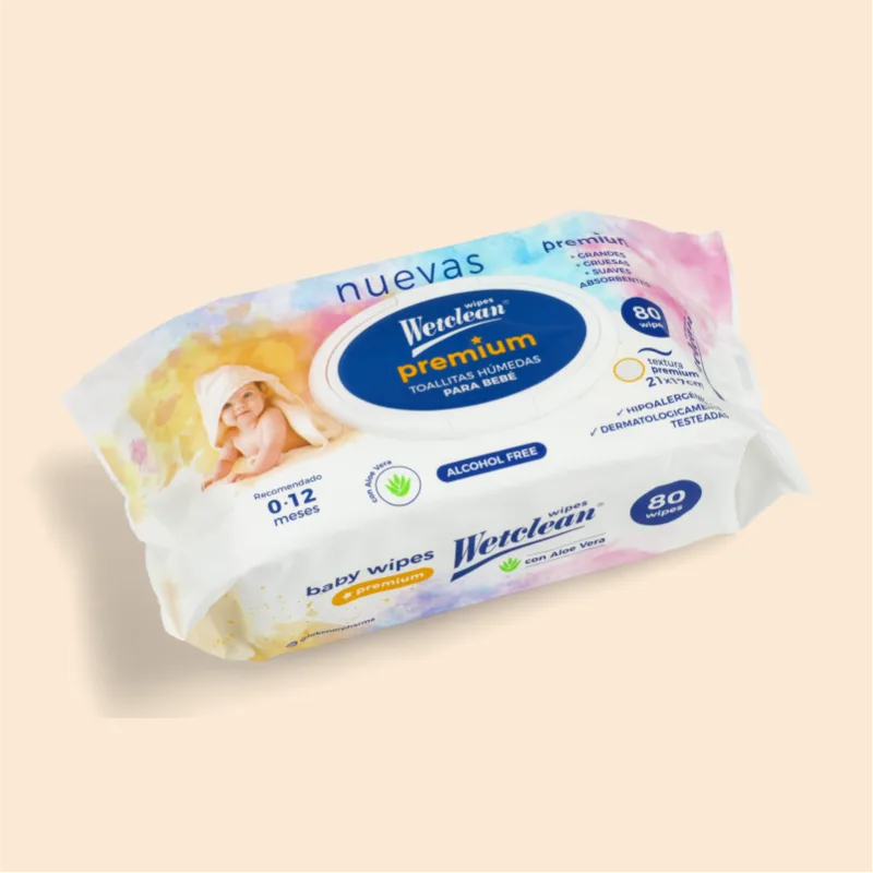Toallitas Húmedas Antibacterianas (Paquete de 80 Toallitas)
