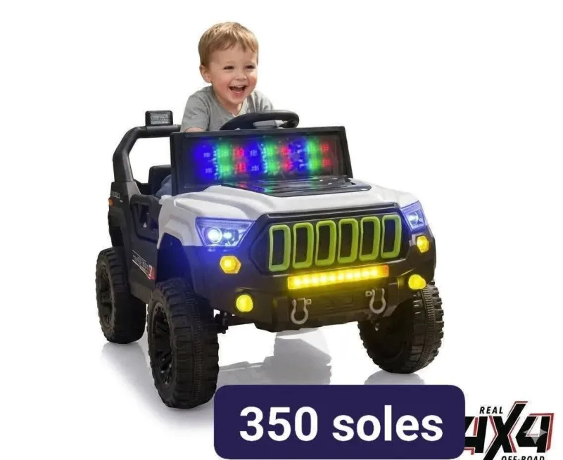 Camas saltarinas y carritos eléctricos infantiles