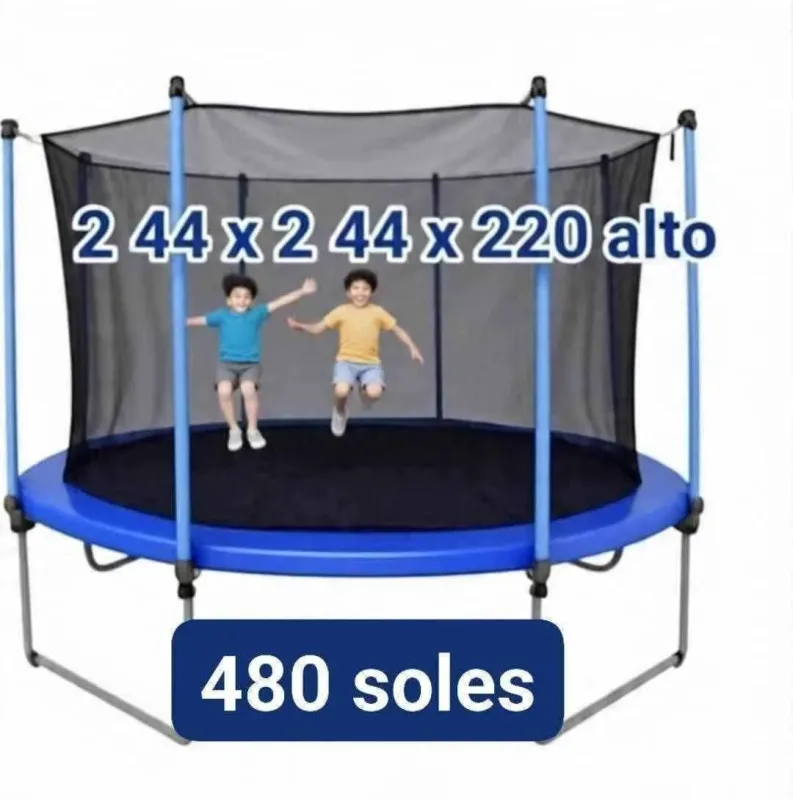 Cama saltarina 2.44x2.44x2.20 m — red de protección