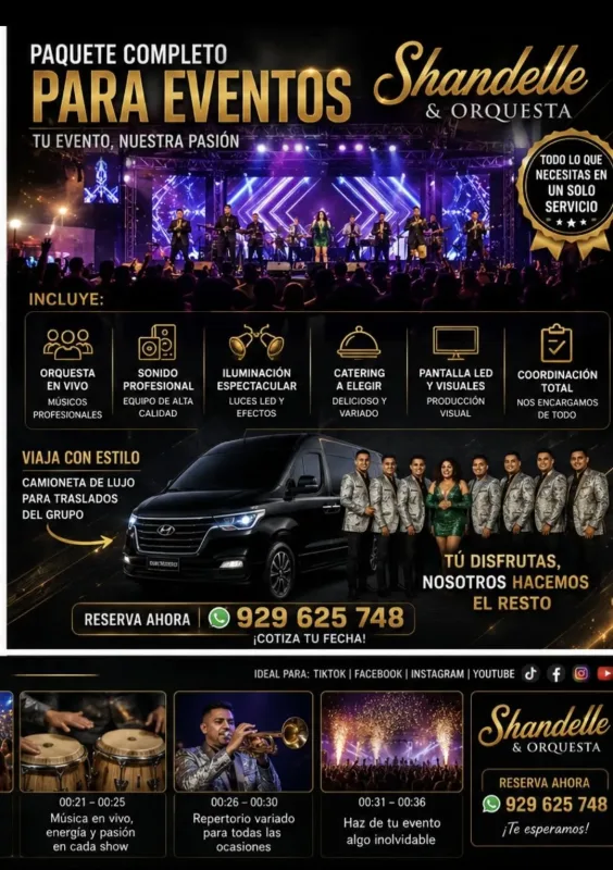 Shandelle & Orquesta — show en vivo