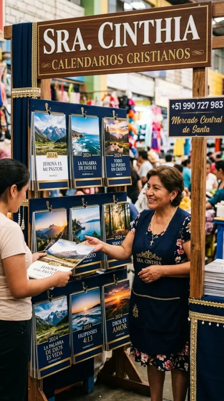 Sra. Cinthia: zapatillas, sandalias y botas, disfraces para el colegio, polos de olimpiadas, mochilas escolares y calendarios en el Mercado Central de Santa (WhatsApp 990 727 983)
