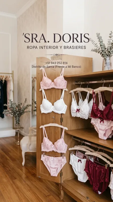 Sra. Doris: huevos de corral, fruta fresca, ropa, medias y arreglos florales en el distrito de Santa, frente a Mi Banco (WhatsApp 943 252 814)
